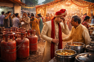 Wedding celebration amidst LPG crisis