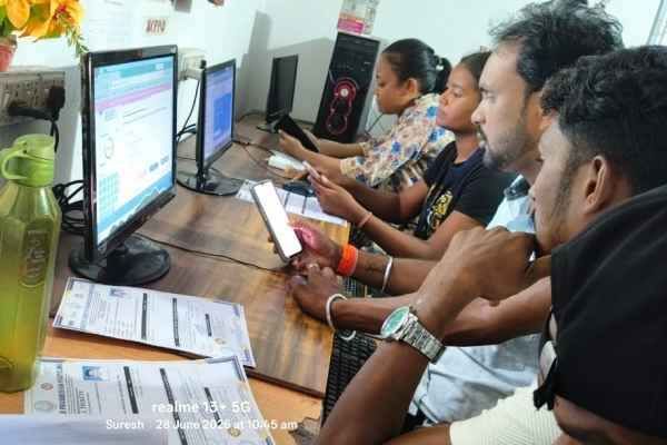 Chaibasa: 98th term-end examination in National Computer Training Project, 56 students participated