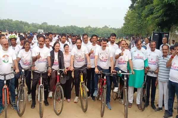 झारखंड राज्य युवा आयोग द्वारा आयोजित 25 किलोमीटर साइक्लोथॉन
