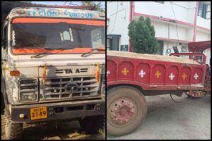 कोडरमा में बोल्डर लदा हाईवा व बालू लदा ट्रैक्टर जब्त