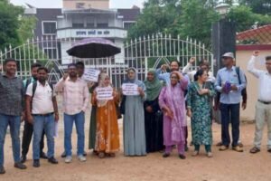 Candidates protest