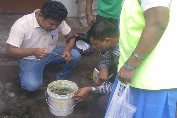 In Ranchi, 166 houses were inspected and dengue larvae were found in 29 houses and 38 utensils.