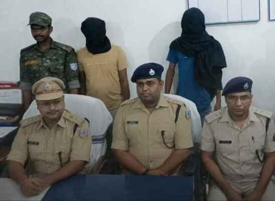 hazaribagh-two-active-members-of-rahul-dubey-gang-arrested-with-weapons-criminals-were-coming-from-giridih-towards-hazaribagh-country-made-pistol-cartridges-scorpio-and-mobile-phone-recovered