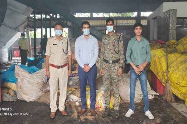 खूंटी पुलिस ने 22 लाख का 14 क्विंटल से अधिक डोडा किया नष्ट