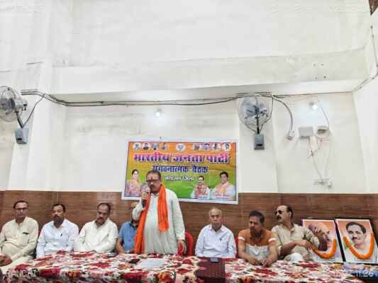 भाजपा की मासिक बैठक में संगठन मजबूती का संकल्प