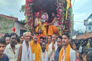 बाहुड़ा यात्रा में रथ पर विराजमान प्रभु जगन्नाथ