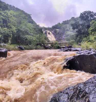 Chaibasa: Overnight rain causes Hirni Falls to overflow, tourists prohibited from going near the falls