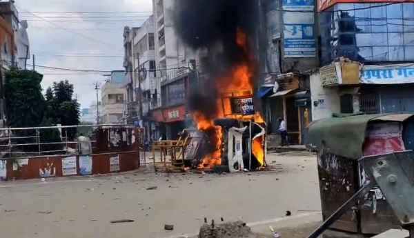 Protests erupted during the Bihar bandh: Police resorted to lathicharge in Patna and Chhapra, and protesters celebrated Dharmendra Pradhan's resignation.