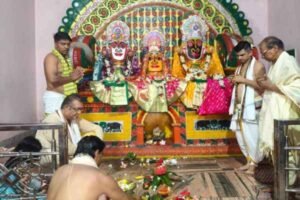 Saraikela, A grand celebration, of 'Netra Utsav', was held, at the Jagannath Temple, with a huge crowd, of devotees, gathering, to witness, the Lord's youthful form