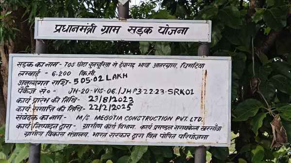 Saraikela: PMGSY road incomplete, deadline expired; complaint reaches PMO.