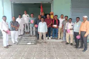 झामस की जिला स्तरीय बैठक में उपस्थित पदाधिकारी और कार्यकर्ता