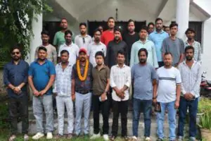 प्रगतिशील युवा क्लब की नई कमेटी के गठन के दौरान उपस्थित सदस्य