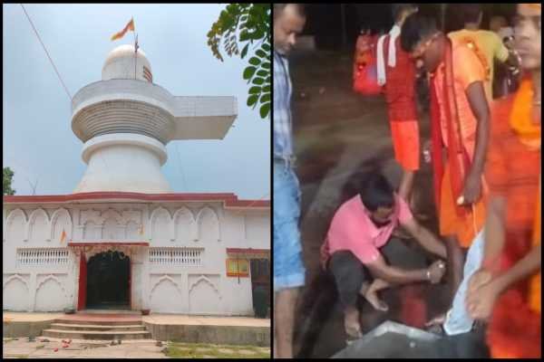 चिड़का धाम के लिए रवाना होते कांवड़िये