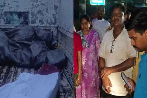 हादसे के बाद सड़क पर जुटे ग्रामीण