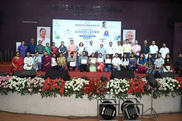 Ranchi University celebrates National Chemistry Day; Vice-Chancellor announces 4 new research fellowships