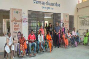 Wheelchair for patients suffering from filariasis